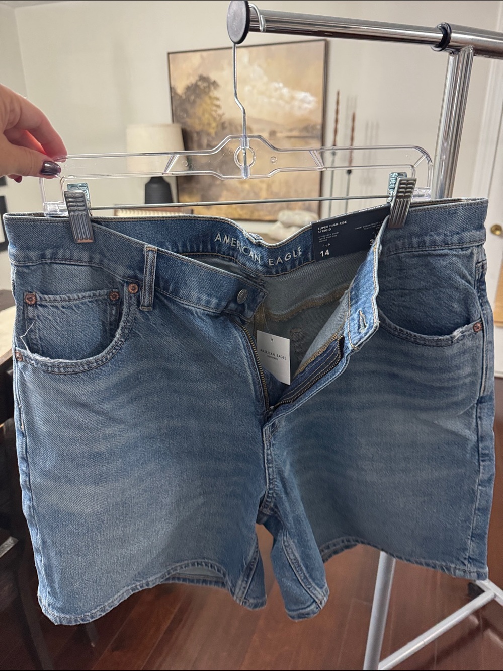 AE 6” Strigid Short Super High Wasted Relaxed Denim Short